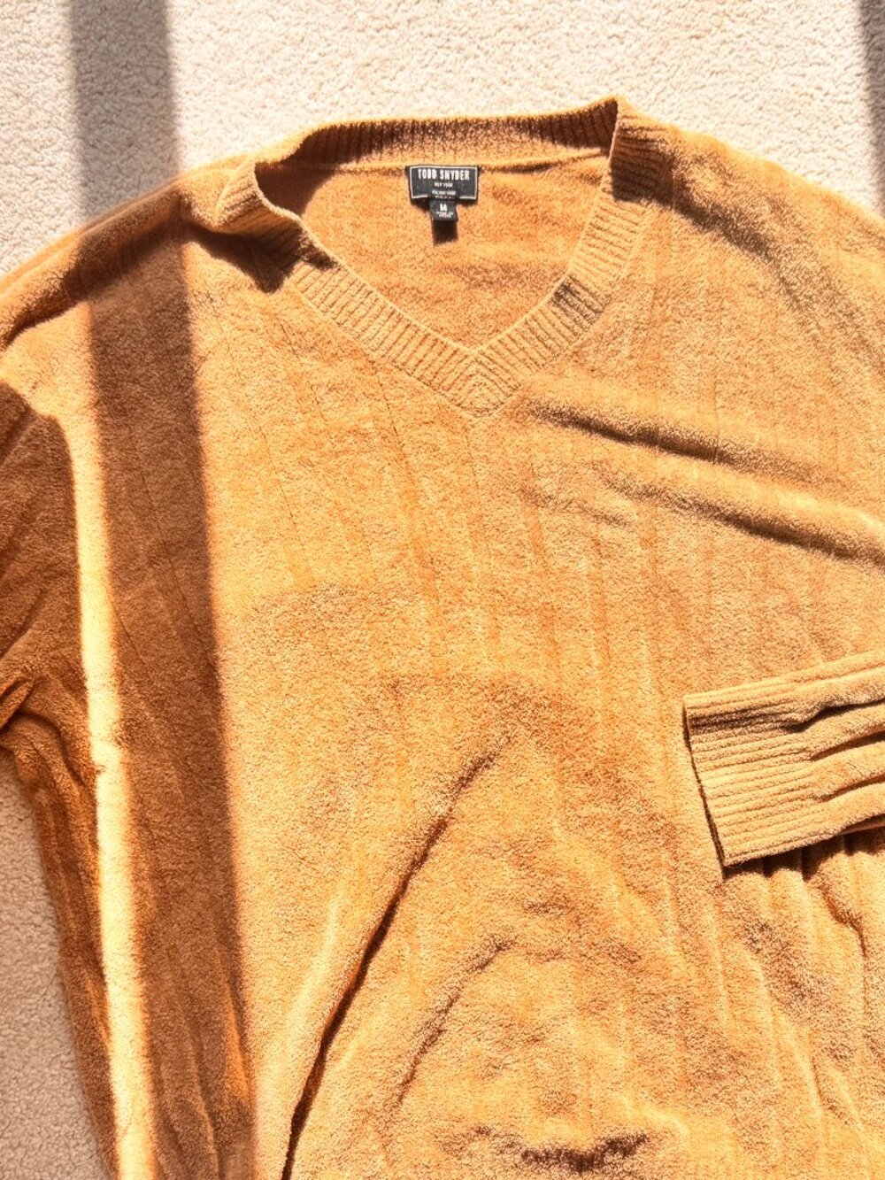 Todd Snyder Relaxed Chenille V-Neck Sweater